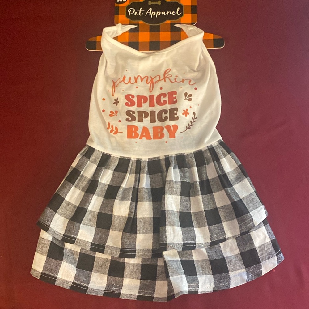 Dog Pumpkin Spice Spice Baby Fall Dress